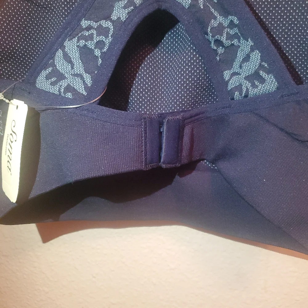 Soma Sport Large Seamless Key Racerback Maritime Navy Sports Bra NWT